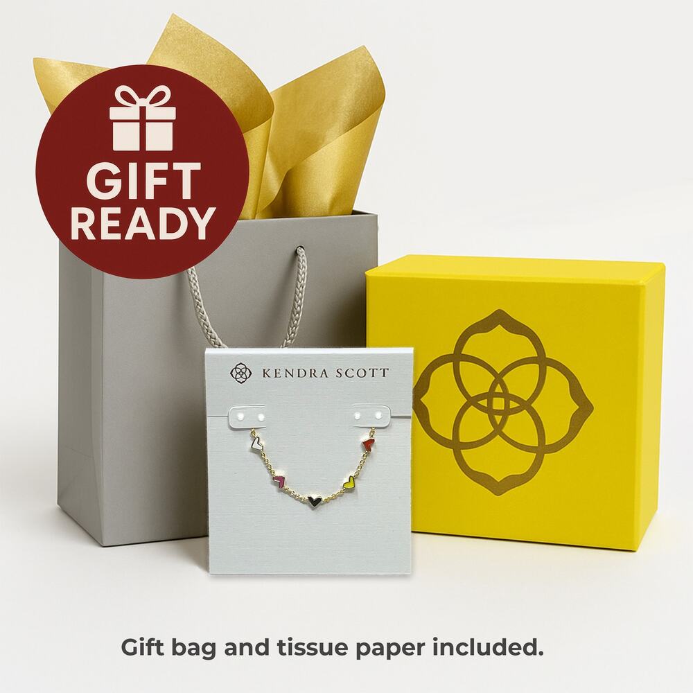 Kendra Scott Haven Heart Bracelet Gold Multi Enamel | NIB + Gift Bag